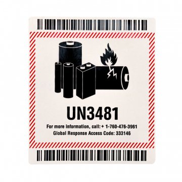 Hazardous materials shipping label